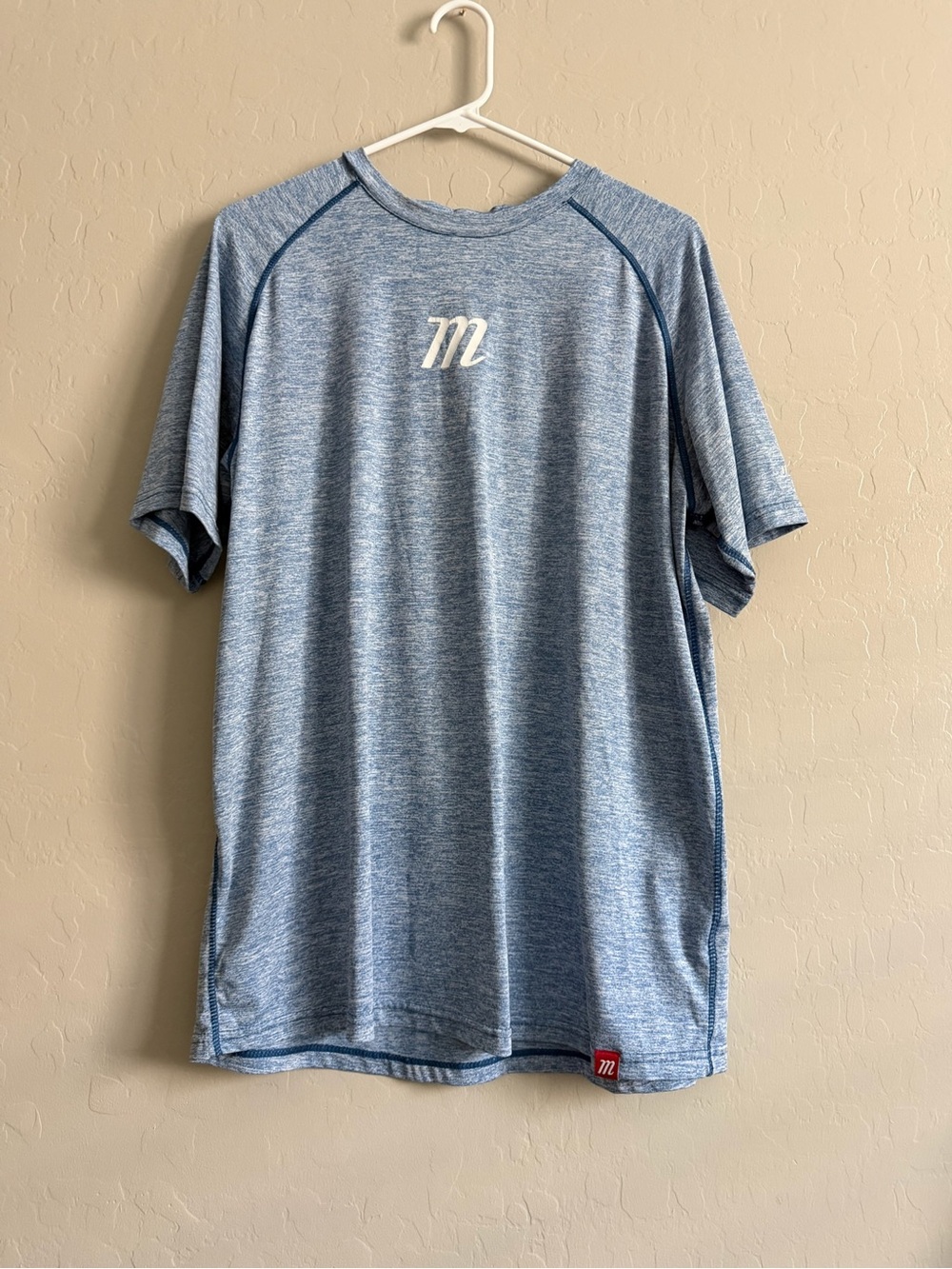 M Heathered Blue Performance Tee - Unbranded